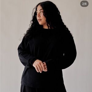 Okay to Rest Long Sleeve Black T-Shirt XL Cotton